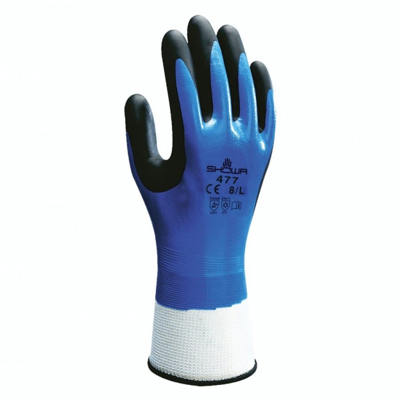 Showa lined acrylic nitrile blue gloveShowa Home