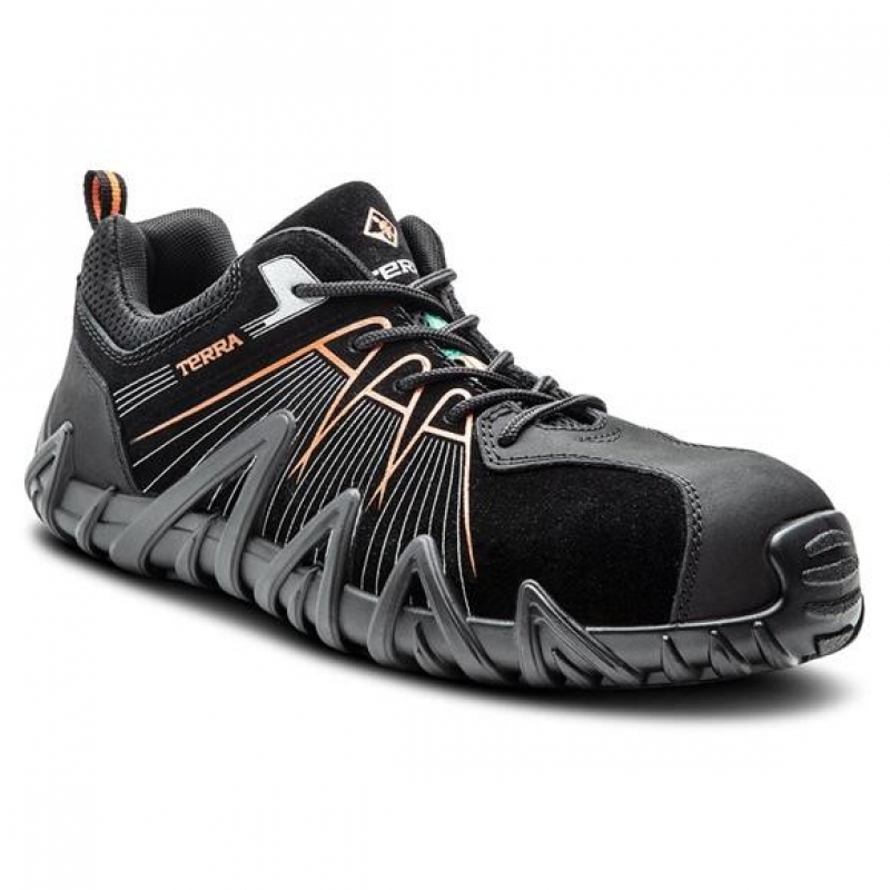 Terra Spider X black-orange safety sneakerTerra Shoes