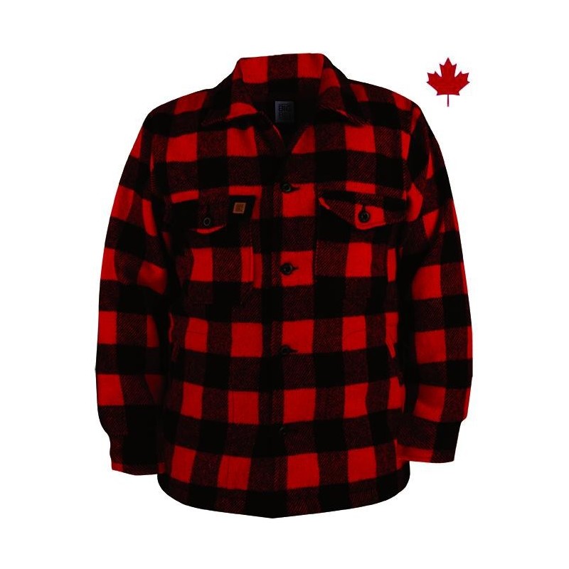 Veste canadienne 4 poches en laine Rouge - Big BillBig Bill Vetements