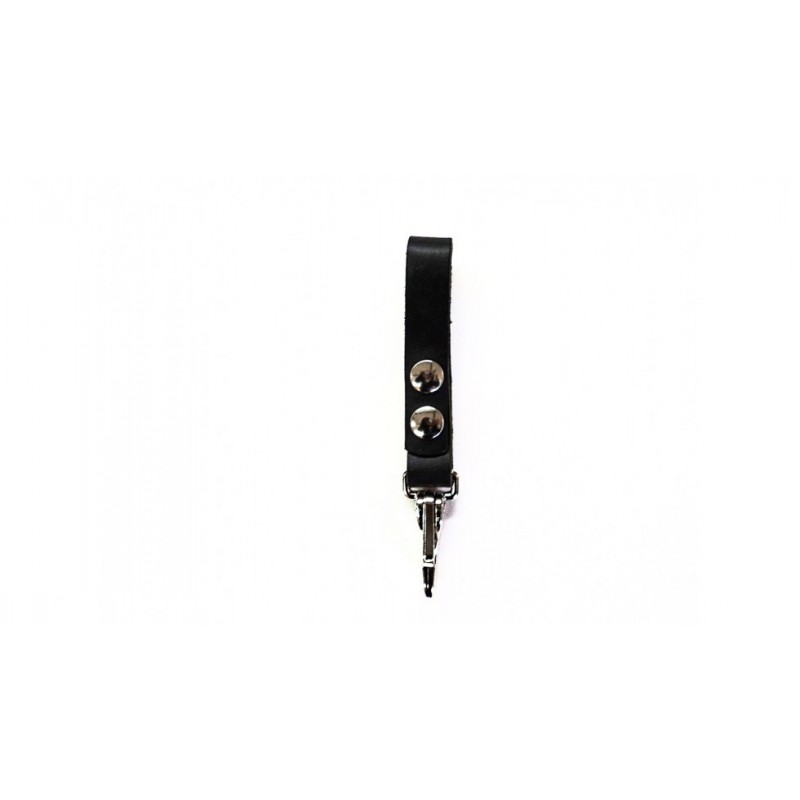 Duracuir black large keychain with carabinerDuracuir Accessories