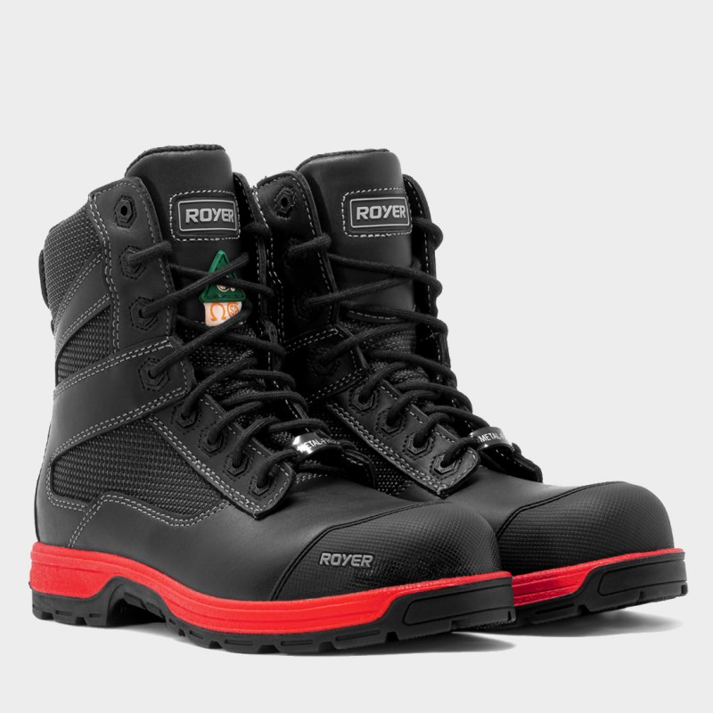 Royer ''AGILITY'' metal free black boot with red line outsoleRoyer Shoes