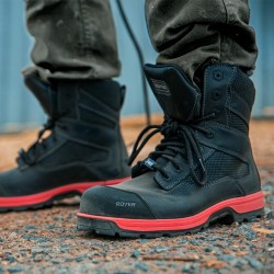 Royer ''AGILITY'' metal free black boot with red line outsoleRoyer Shoes