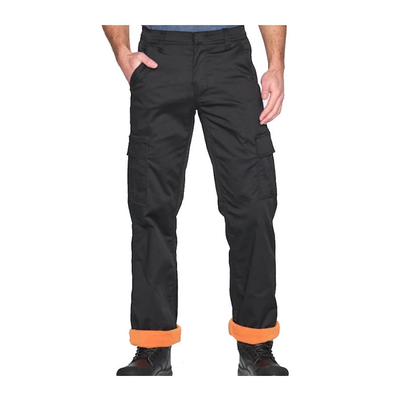 Pantalon cargo ''ROCKY'' doublé poly/coton extensible noir - Orange RiverOrange River Vetements