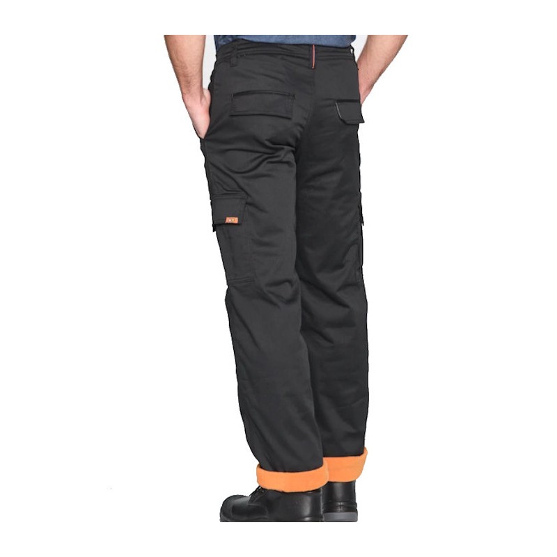 Pantalon cargo ''ROCKY'' doublé poly/coton extensible noir - Orange RiverOrange River Vetements